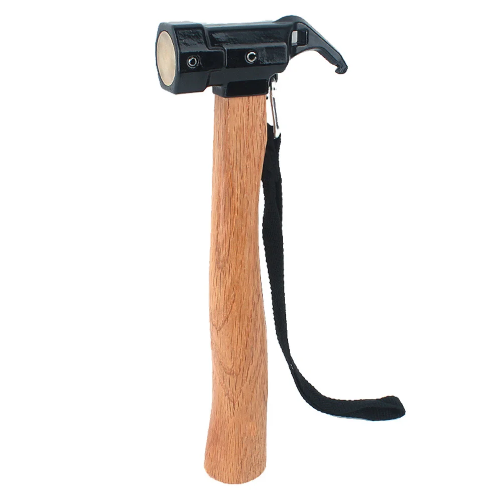

1Pcs Portable Hexagon Brass Hammer Multifunction Outdoor Survival Tent Hammer Camping Plier Axe Nail Puller Portable Safety Tool