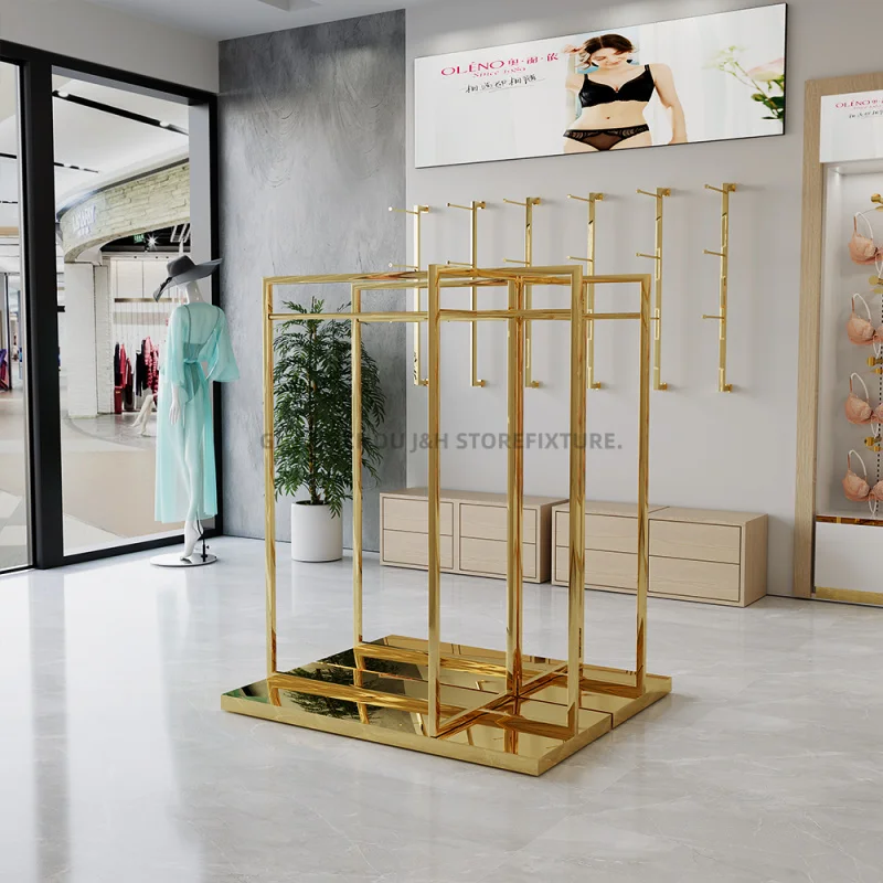 customized.Quality custom display rack hanger metal display shelves showroom popup stand retail underwear store