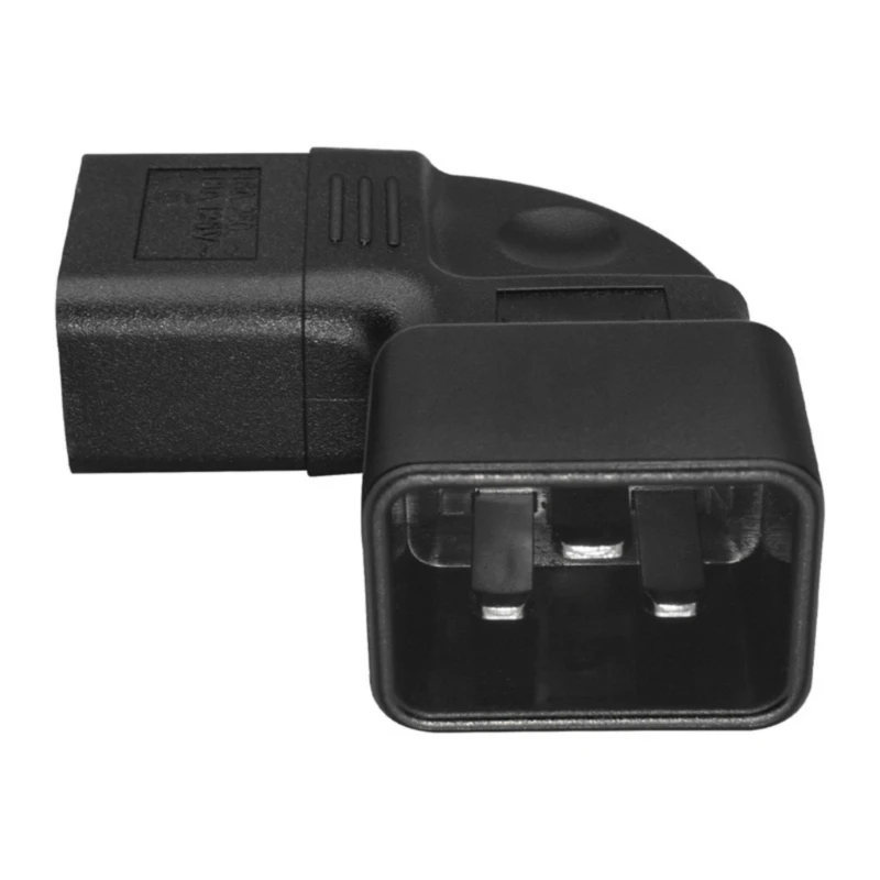 Q6PA 16A IEC320 C20 To C19 Left Power Adapters For PDU UPS Server With Coppers Conductor And PVC Insulation
