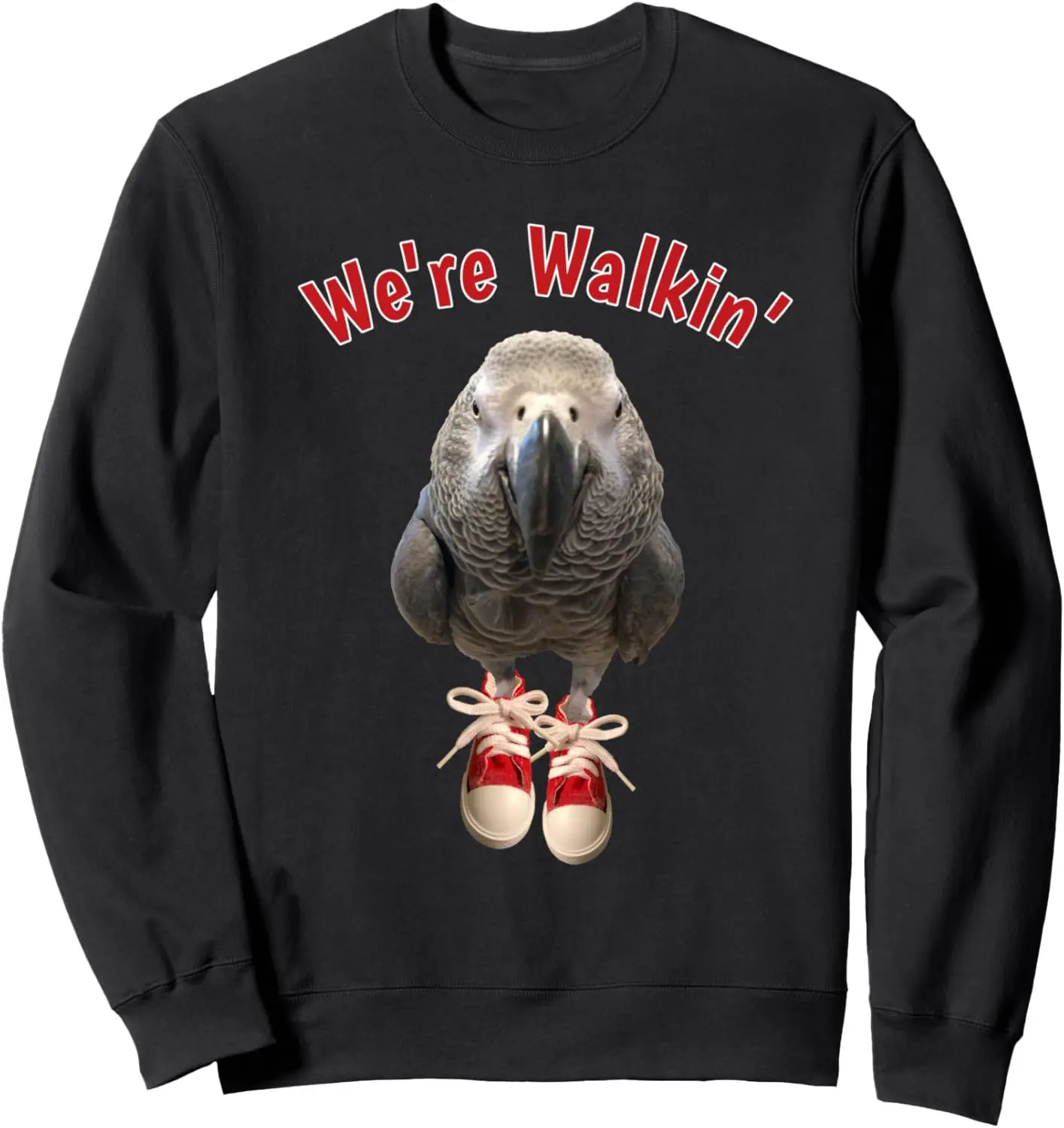 

African Grey Parrot Walk Exercise Tennis Shoe Sweatshirt