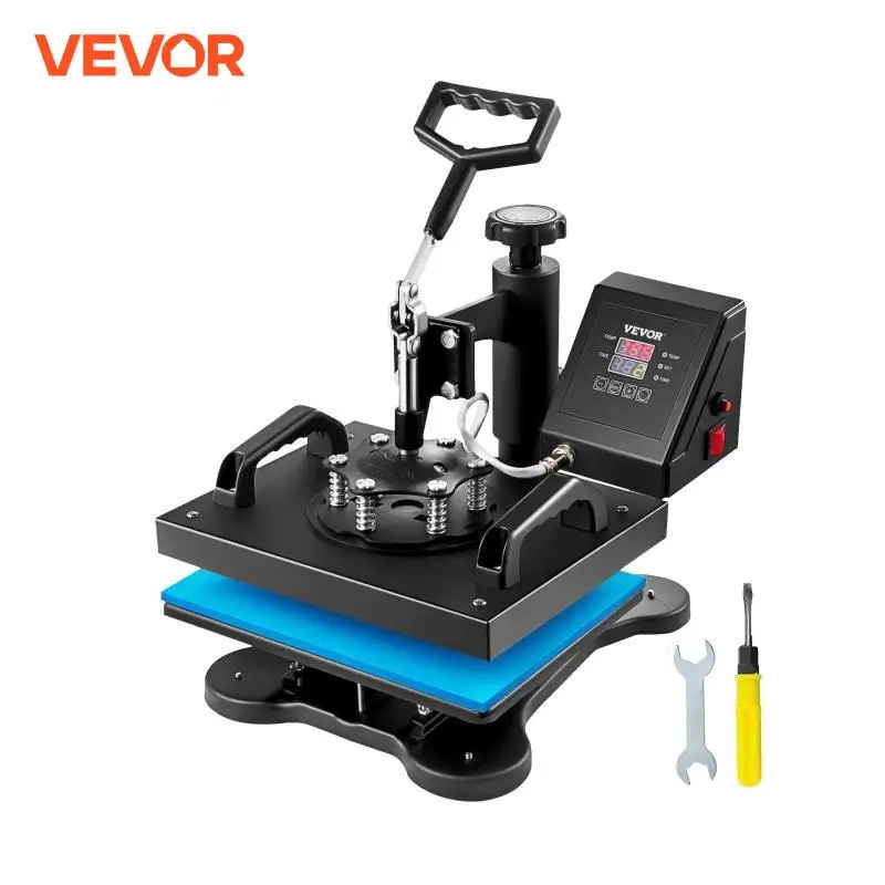 VEVOR 12x10 Inch Dual Digital Heat Press Machine 650W Swing Away 360 Degree Rotation Transfer Sublimation Printing for T-Shirt