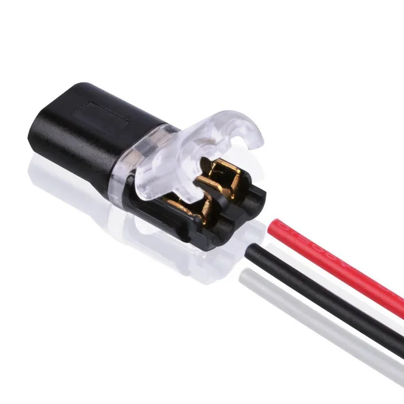 6/10pcs 2pin Pluggable Wire Connector Spring Scotch Lock 18-24AWG Wire Quick Splice Connectors Led Light Cable Crimp Terminals
