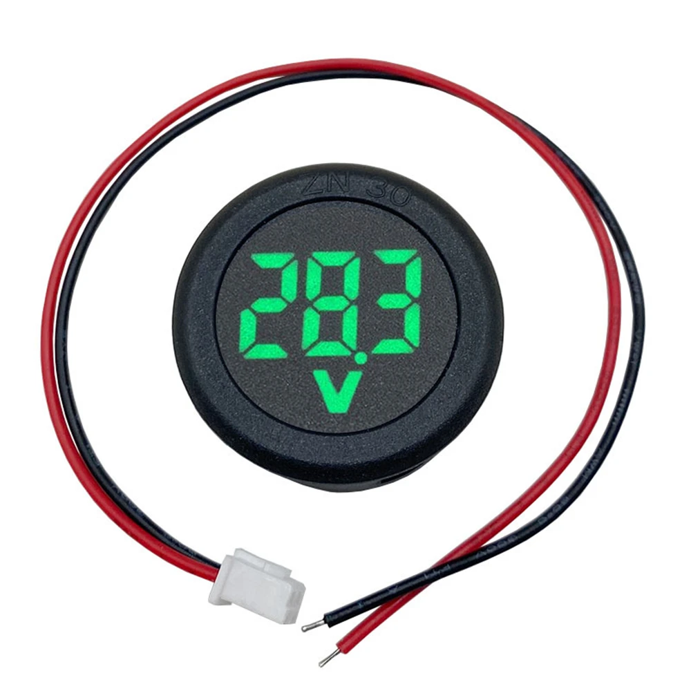 DC 5-100V LED Display digitale rotondo voltmetro a due fili DC Digital Car Voltage misuratore di corrente Volt Detector Tester Monitor pannello