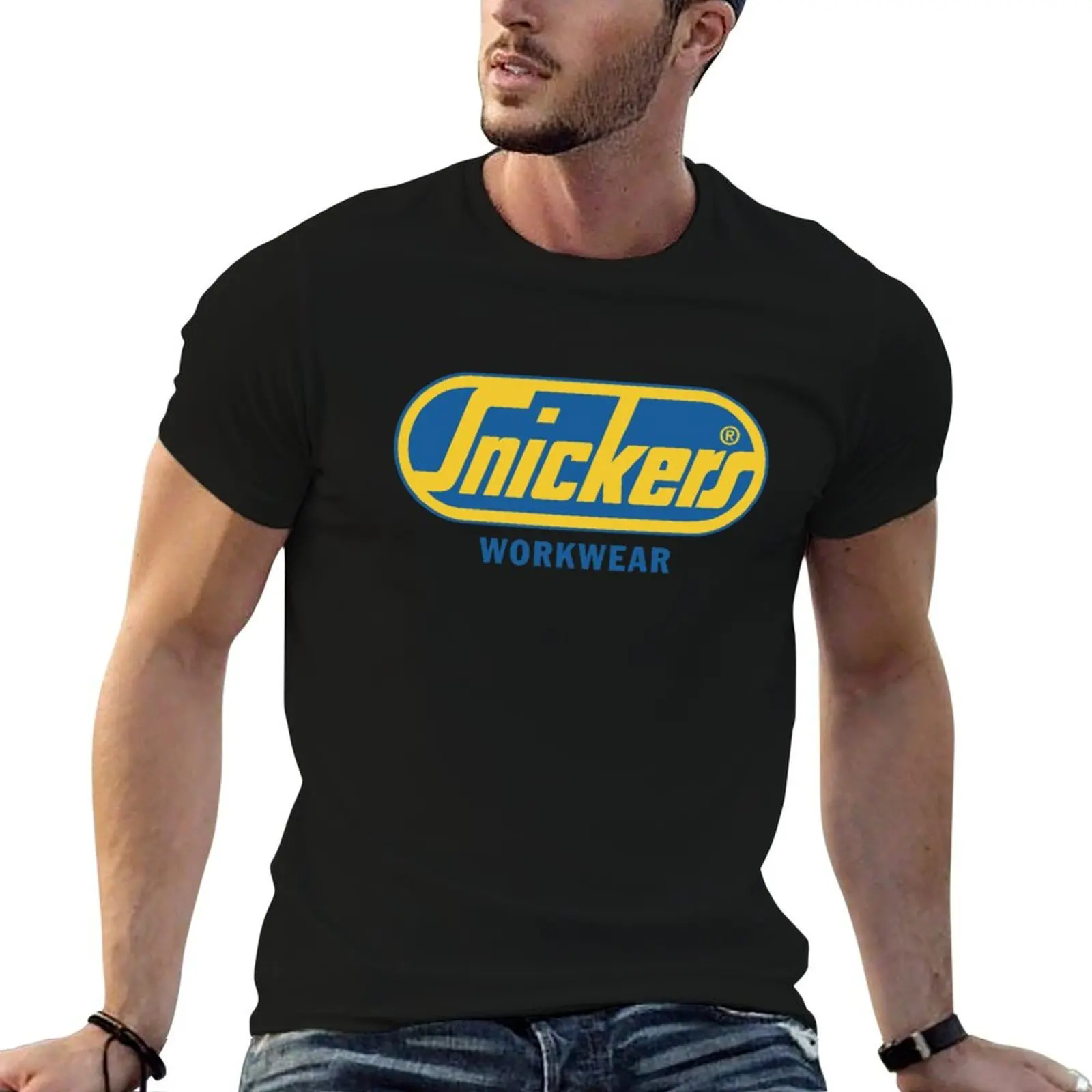 Camisa de hombre Camiseta de diseñador de algodón Snickers 100% camiseta ropa de trabajo