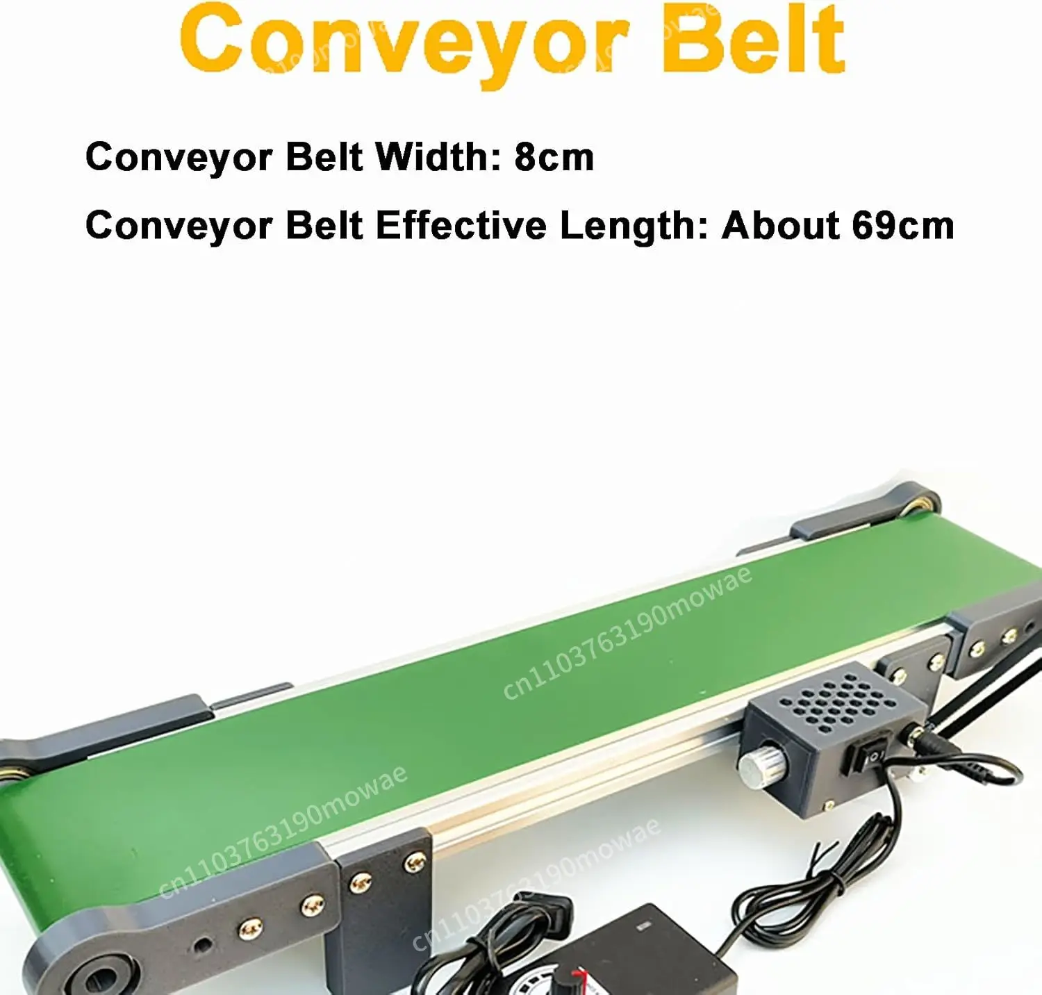 10x100 Mini Electric Desktop Conveyor Belt Forward and Reverse Speed Regulation Elevator Model Friction Experiment Tool 7.6cm/s