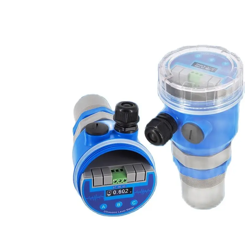 Ultrasonic level gauge integrated split sensor, material level transmitter, water level controller 4-20mA