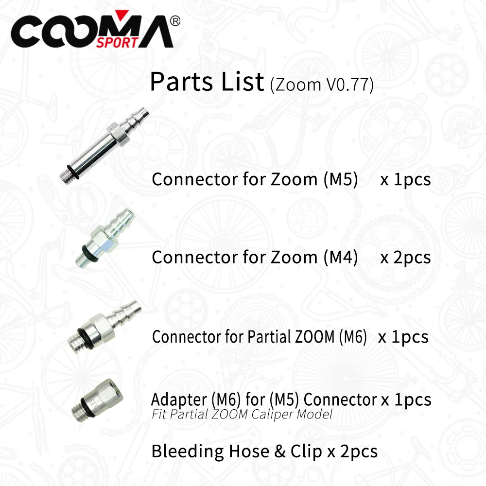 Bicycle Hydraulic Brake Bleed Kit for ZOOM HB-875, HB-100, HB-270, Mineral Oil Basic Version V0.77