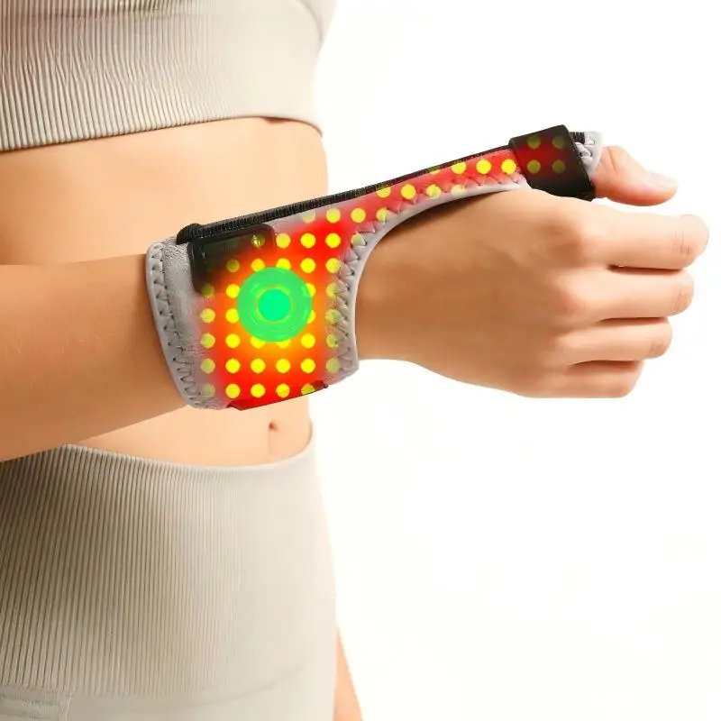 Chauffage électrique à lumière rouge, Support de pouce, masseur vibrant, soulage la douleur au poignet et la Fatigue, soulage la ténosynovite