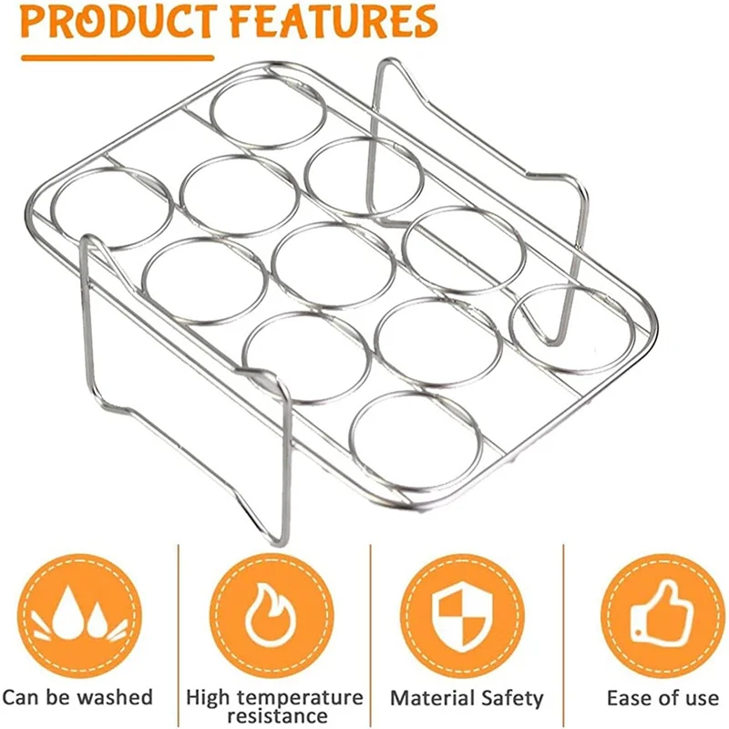 Air Fryer Rack for Ninja Foodi Air Fryer DZ201, DZ401, 304 Stainless Steel Rack for Steaming, Air Fryer