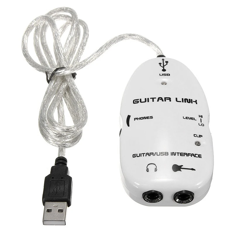 ABVB-6.3Mm Jack To USB Guitar Link Cable Adapter Guitar To PC Recording Playback Guitar Effects Cable USB Guitar Adapter