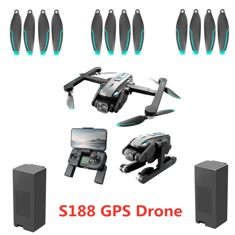 S188 GPS RC Drone Battery Propeller S188 RC Drone Original Accessories S188 Brushless RC Dron 7.4V 1600MAH Dron Battery Toy