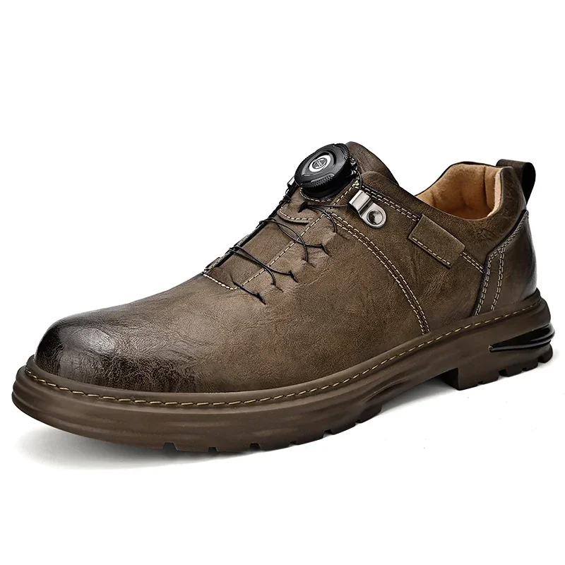 Zapatos informales de cuero PU para hombre, zapatillas suaves de marca de lujo, mocasines transpirables para caminar y conducir, Oxfords de negocios, Primavera