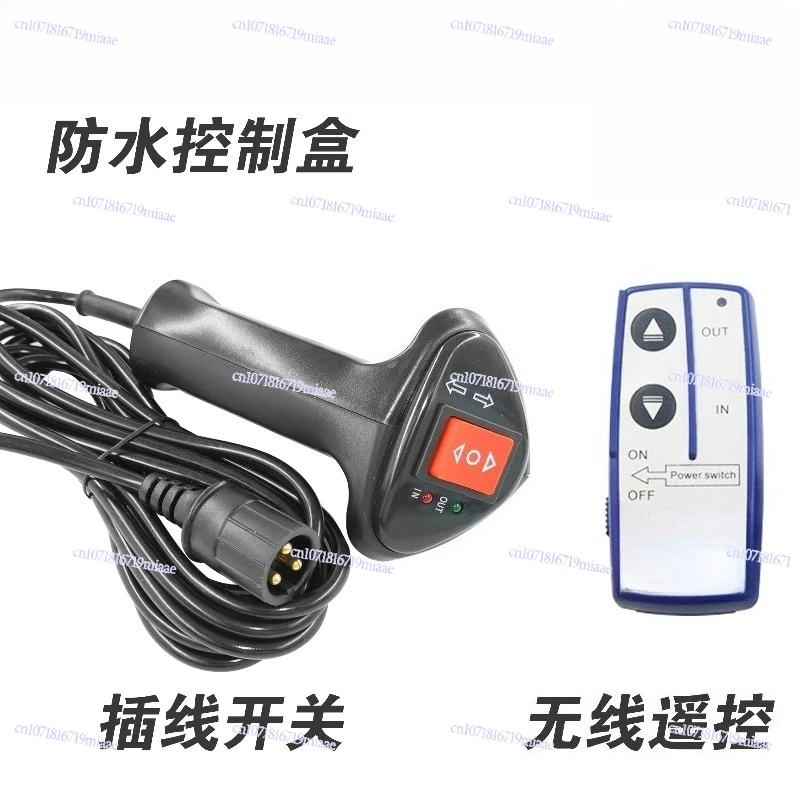 12,000 pound winch control box with wireless remote control, off-road vehicle winch, controller, relay, accessories