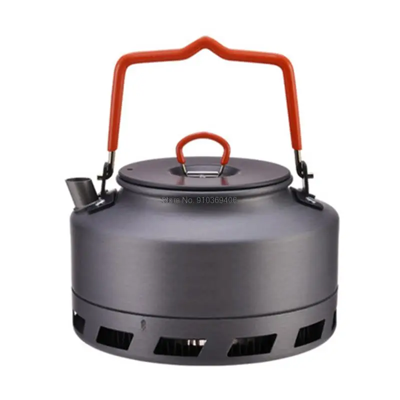 

Portable Outdoor Camping Supplies Kettle Heat Exchanger Teapot Picnic Kettle Aluminum Alloy Set Tea Stove