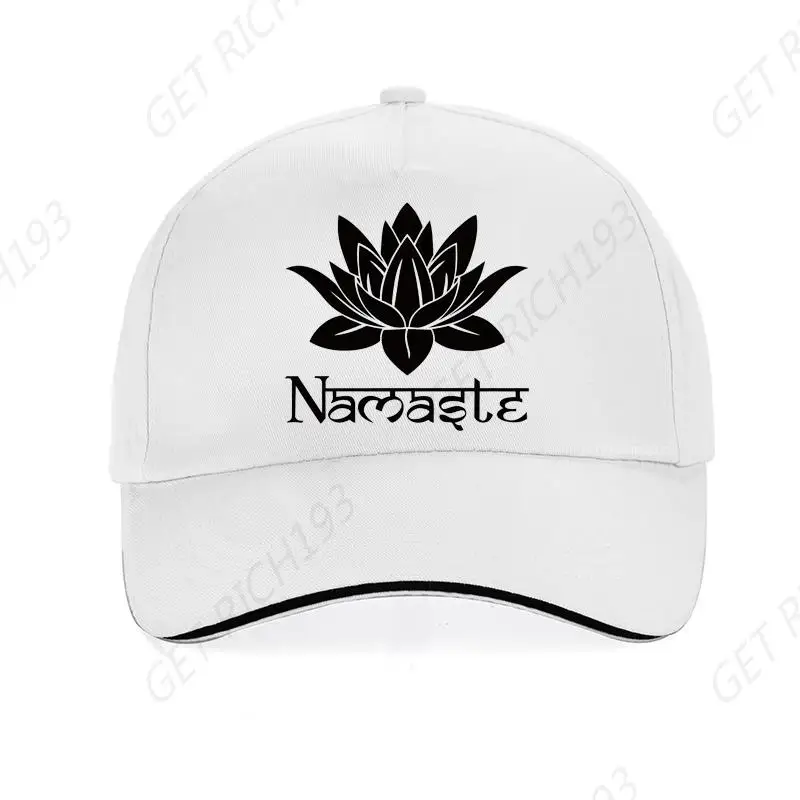 Cartoon Lotus Yoga Meditation Namasle Printing Baseball Cap Religious Buddha Mandala Meditation Spiritual Men Snapback Hats