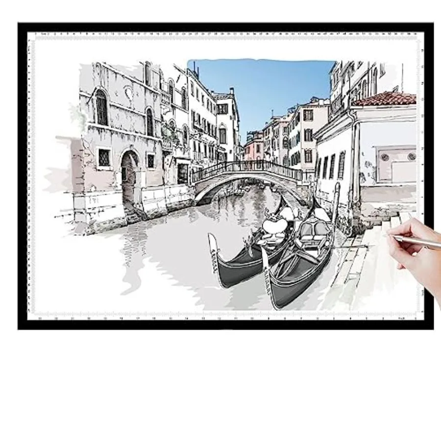 

A2 Light Pad - 26"x19" 10000+ LUX Super Bright 10 Levels/Stepless Dimming 3 Colors Art Light Board Extra Large with UL Adapter