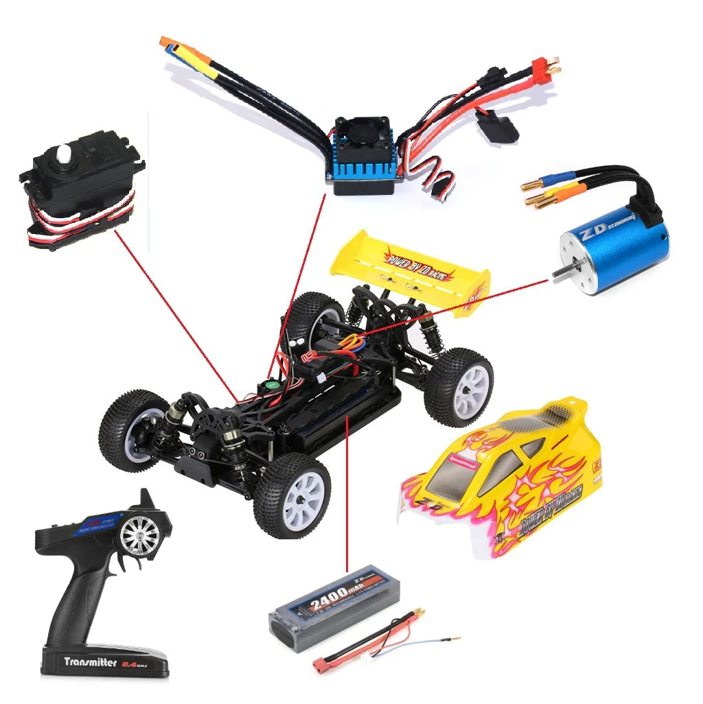 ZD Racing Thunder B-10E 9102 RC Car 1:10 2.4Ghz 4WD Brushless With 45A ESC RC Car RTR Electric Off-Road Buggy Outdoor Toys