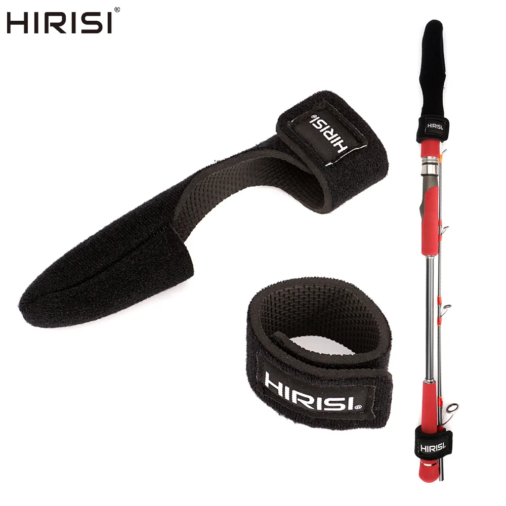 Hirisi Elastic Fishing Rod Strap, Protective Sleeve with Wheel Cap, Anti-Slip Rod Holder Set Fishing Accessories