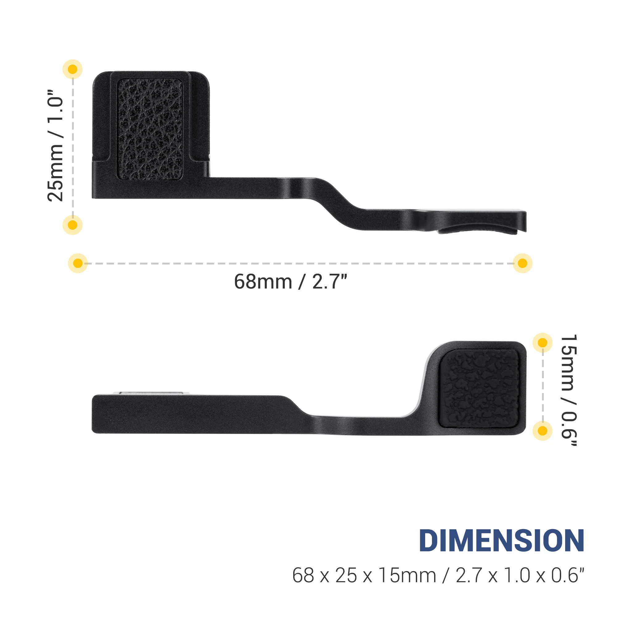 Metalowy uchwyt na kciuk JJC do Sony A7C II A7C R z osłoną gorącej stopki Uchwyt na kciuk Uchwyt zapobiegający zarysowaniom Silikonowa podkładka — zdjęcie produktu 6