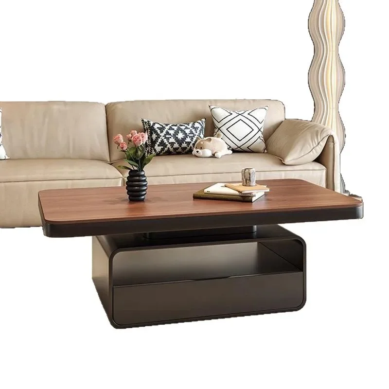 Solid wood rectangular coffee table living room household minimalist tea table small apartment