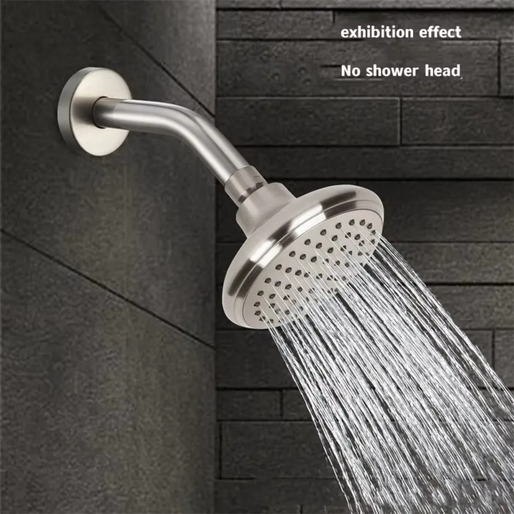 

New Stainless Steel Shower Arm Wall Mounted Replaceable Shower Head Silver Arm Bracket Bathroom Home Accessories