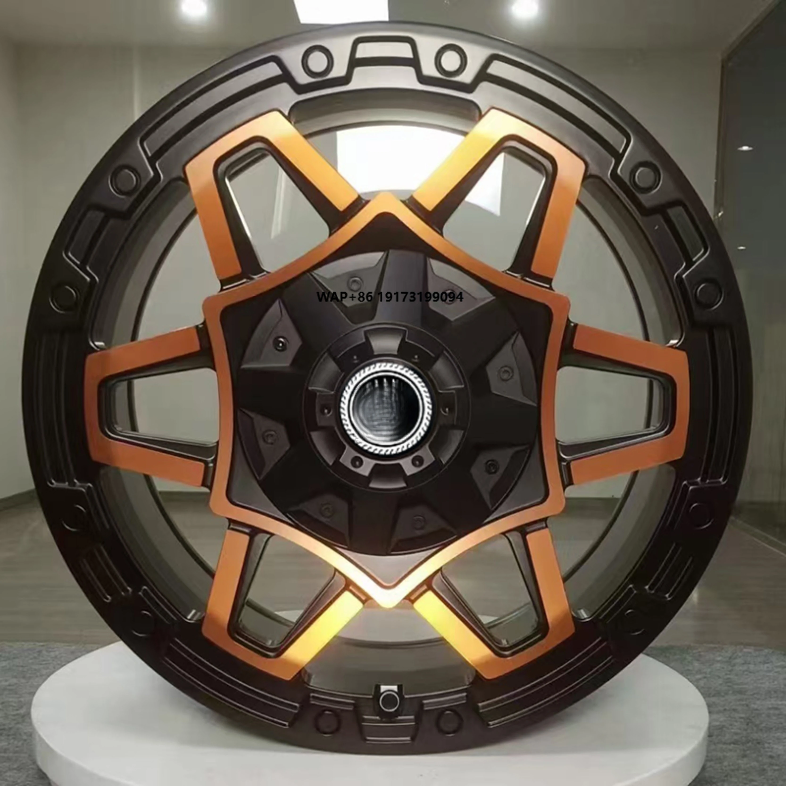 

Custom 17-32" for Ranger Wheels Hub 6x139.7 Forged Alloy Rims with Personalized Center Cap Logo Modification Gloss Black