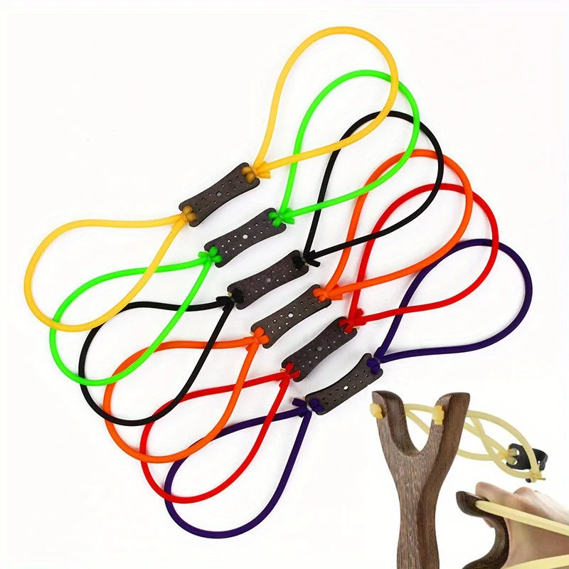 5/10pcs Slingshot Round Color Rubber Band Slingshot Accessories Slingshot Elastic Rubber Band Slingshot with Outdoor Sports