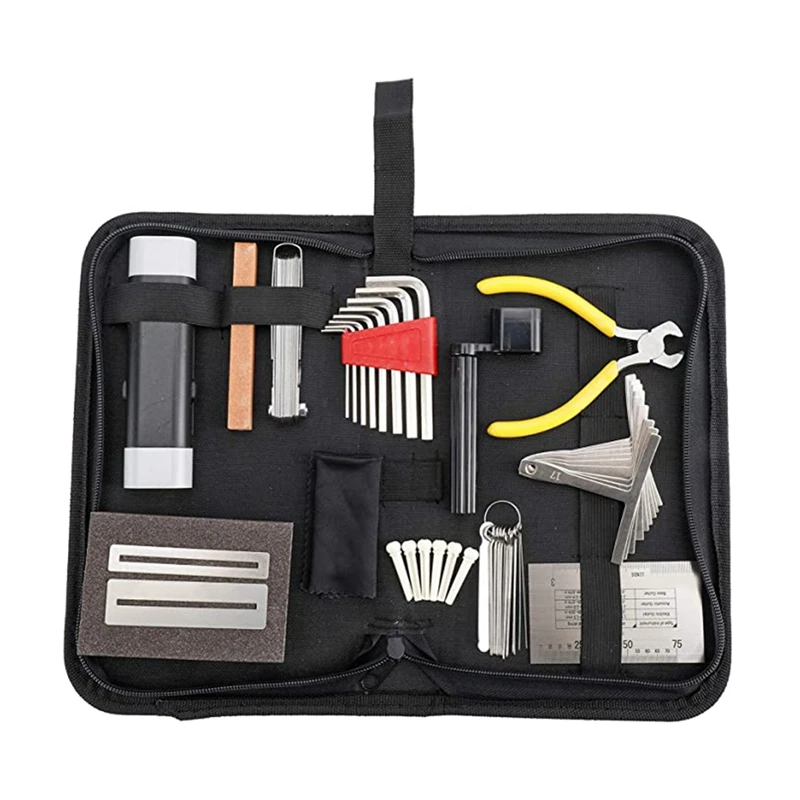 45 Piece Guitar Repair And Maintenance Kit Accessories For Acoustic Guitar, Electric Guitar, Ukulele, Double Bass, Banjo