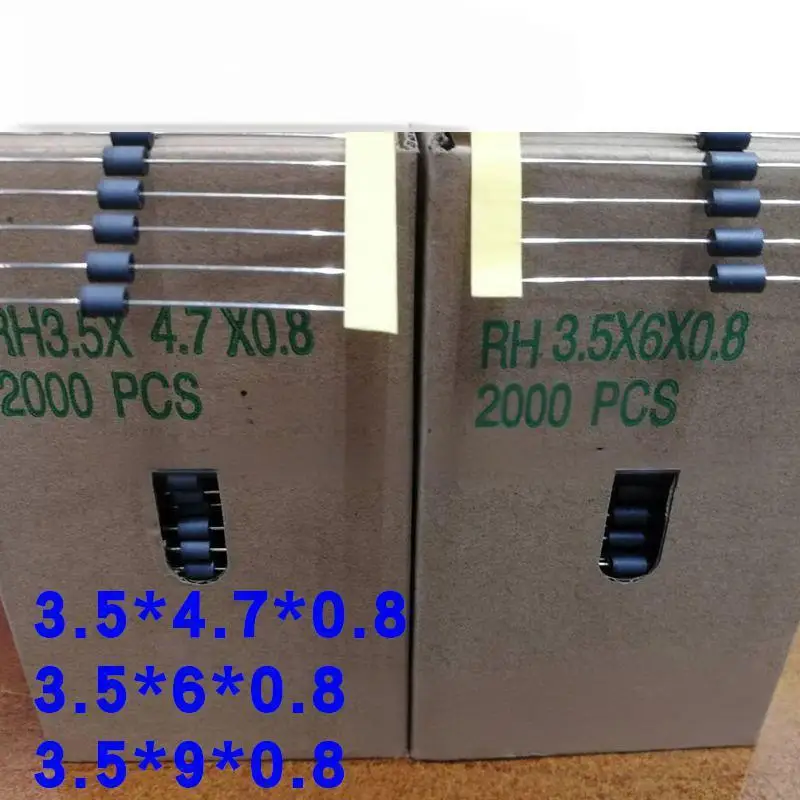 100 قطعة من خلال ثقب حبة مغو RH3.5 × 6 × 0.8 مم، 3.5 × 4.7 × 0.8 مم، 3.5 × 9 مم × 0.8 مم