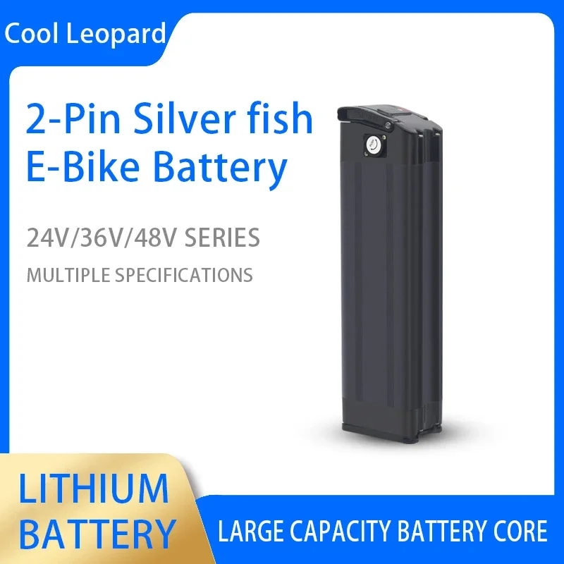 new 24V/36V/48V 10Ah lithium battery,for Silver fish electric bicycle 2-pin discharge moped high-capacity Li-ion battery