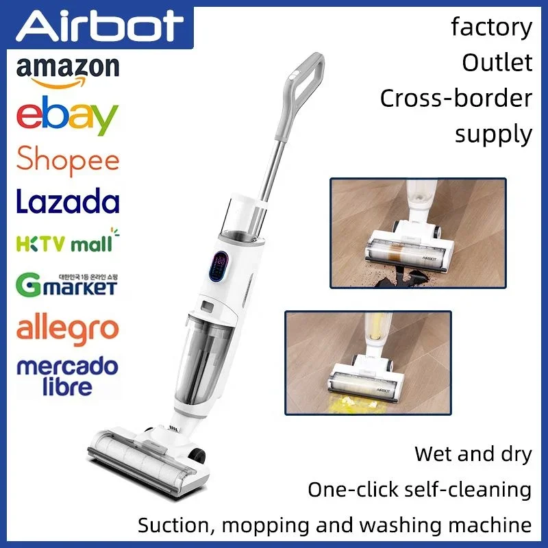 Airbot iClean Multi-Surface Wet Dry Cordless Vacuum Cleaner Portable Self-Cleaning function Mopping Smart Cleaning
