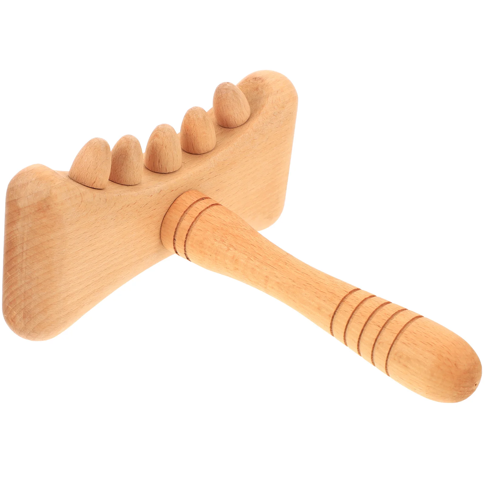 

Wooden Beech Massage Board Back Neck Head Guasha Massager Roller Lightweight Portable Muscle Relaxation Therapy Tool