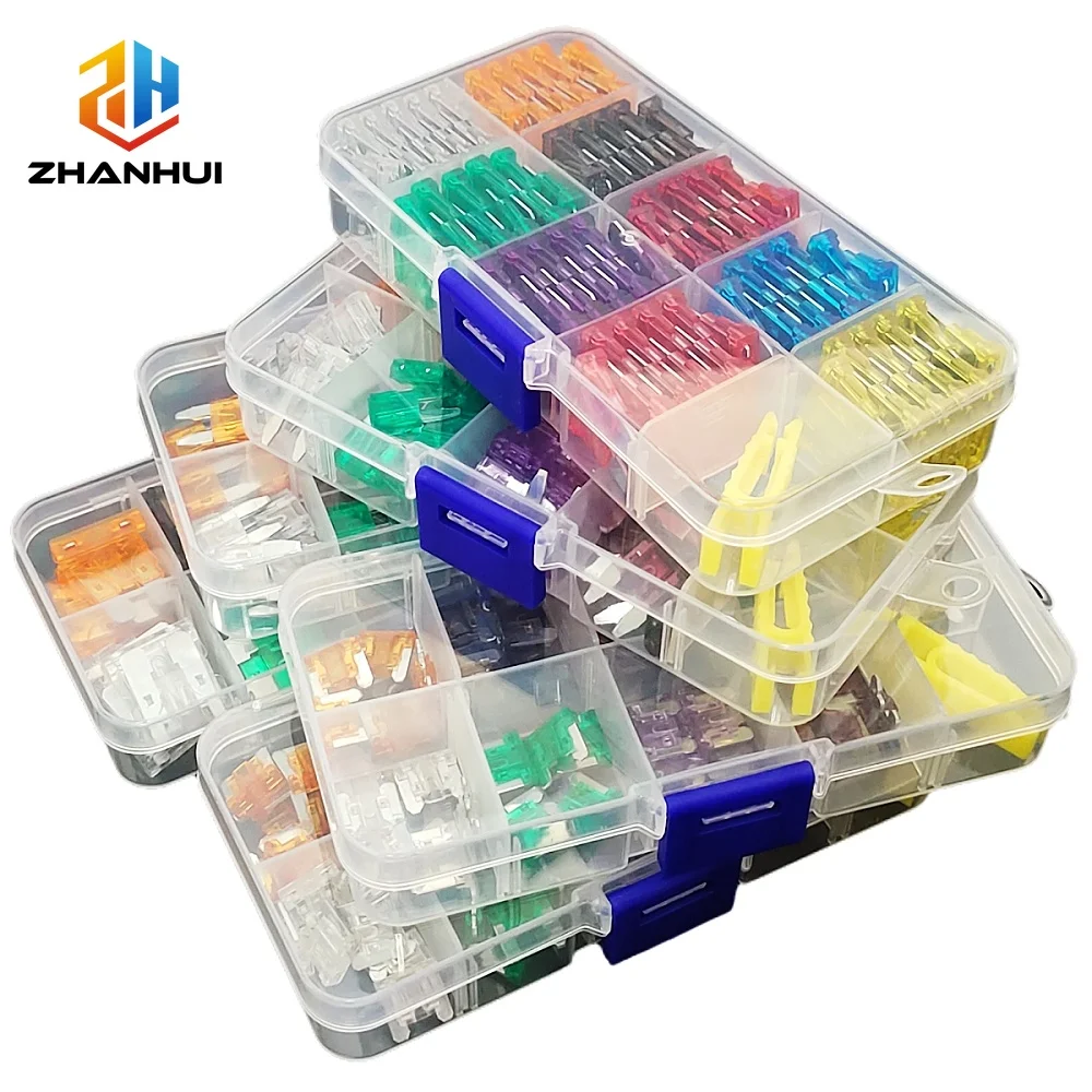 5A-40A Car Blade Fuse Assortment Kit Mini Small Medium Automotive Fuses 32V Electrical Circuit Replacement Set with Remover Clip