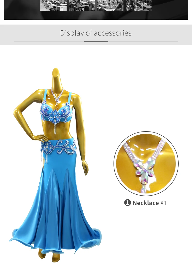 Bauchtanzkostüme Orientalisches Bauchtanzkleid Aufführungsanzug 2026 Mädchen Tanzkleidung Damen Bühnen-Übungsrock – Detail 4