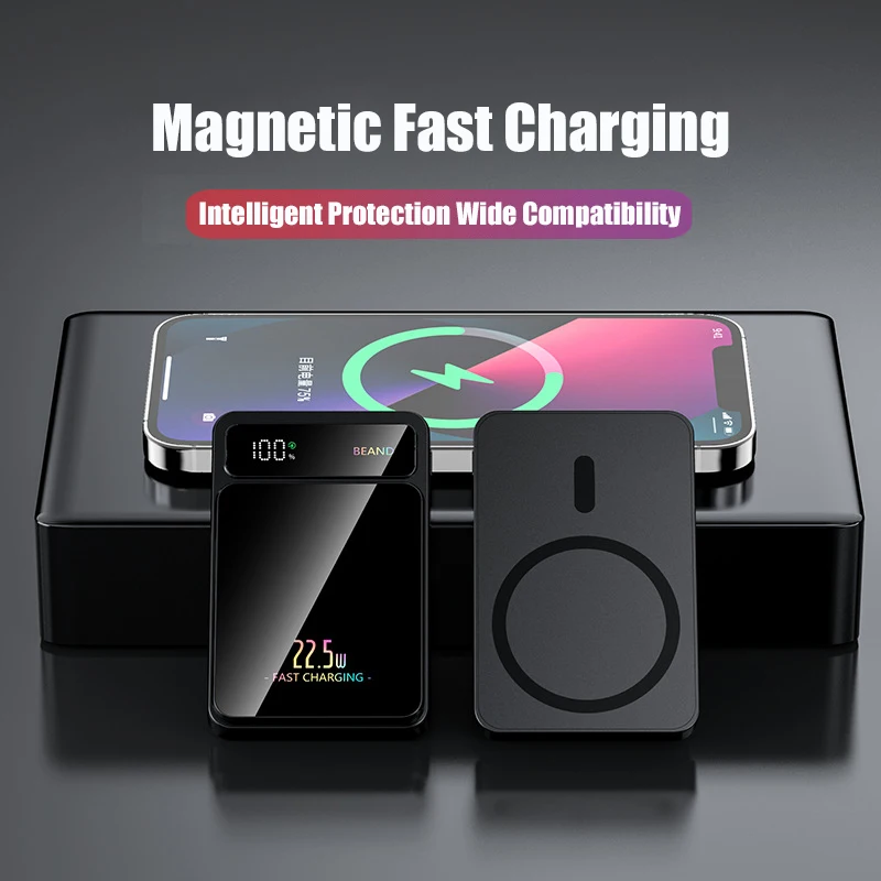 100000mAh Xiaomi Wireless Large Capacity Portable Magnetic Power Bank 22.5W Fast Charging Suitable For IPhone And Xiaomi Samsung