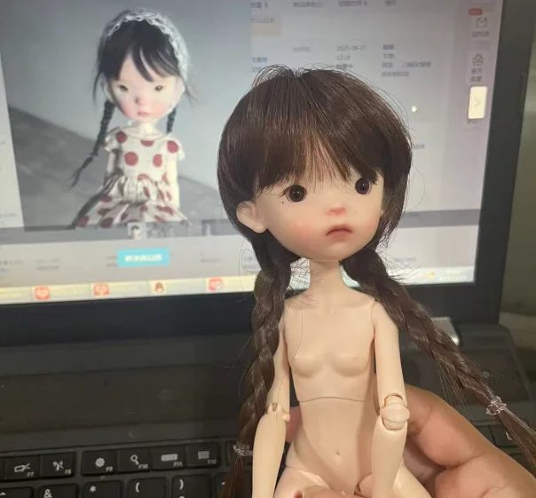 Doll Wigs for Landoudou Landazz Blue bean 6 points 16cm head circumstance doll