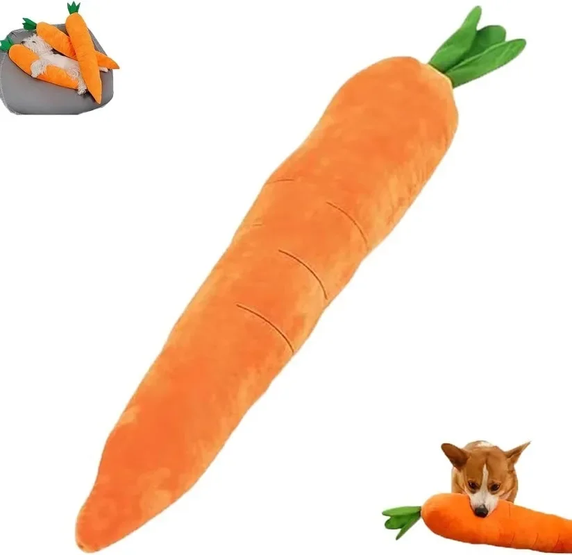 Giant Carrot Dog Toy with Sounds Extra Large 29.5