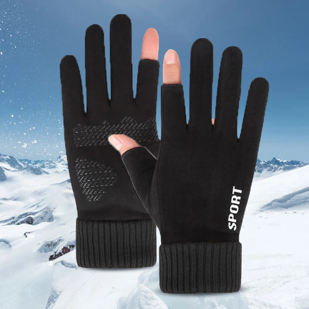 Gants thermiques chauffants à écran tactile, coupe-vent, USB, électrique, métropolitain, gants à 2 doigts pour le cyclisme, la course, la conduite, la randonnée, la marche