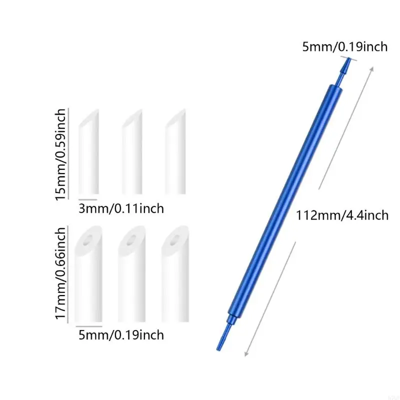 57QF 금속 와이핑로드 폴리싱 스틱 미세한 세부 사항 강화에 적합한 강력한 라인 작업 고급 모델 페인팅 및 안감