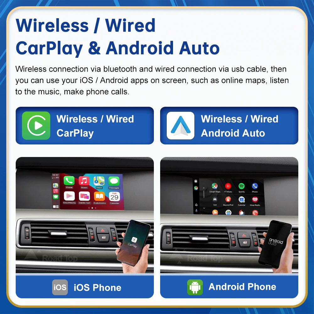 Wireless Carplay For BMW Car 5 7 Series F10 F11 F07 GT F01 F02 F03 F04 CIC NBT EVO Carplay Interface Mirror Link Air Play