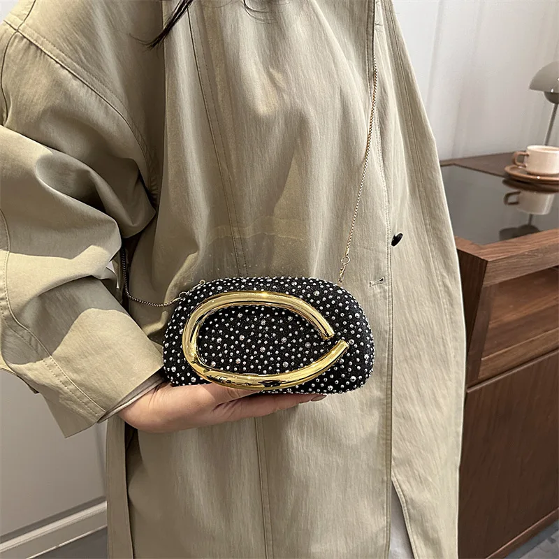 

Новая женская акриловая вечерняя сумка-клатч 2026 года с ретро-металлической ручкой, трансформируемая в сумку через плечо, модная сумочка для вечеринок и свадеб