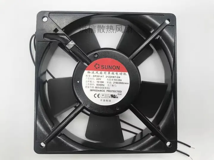 Free shipping for brand new 12025 DP201AT-2122HBT GN 220V 0.10/0.09A 19/18W temperature controlled cooling fan