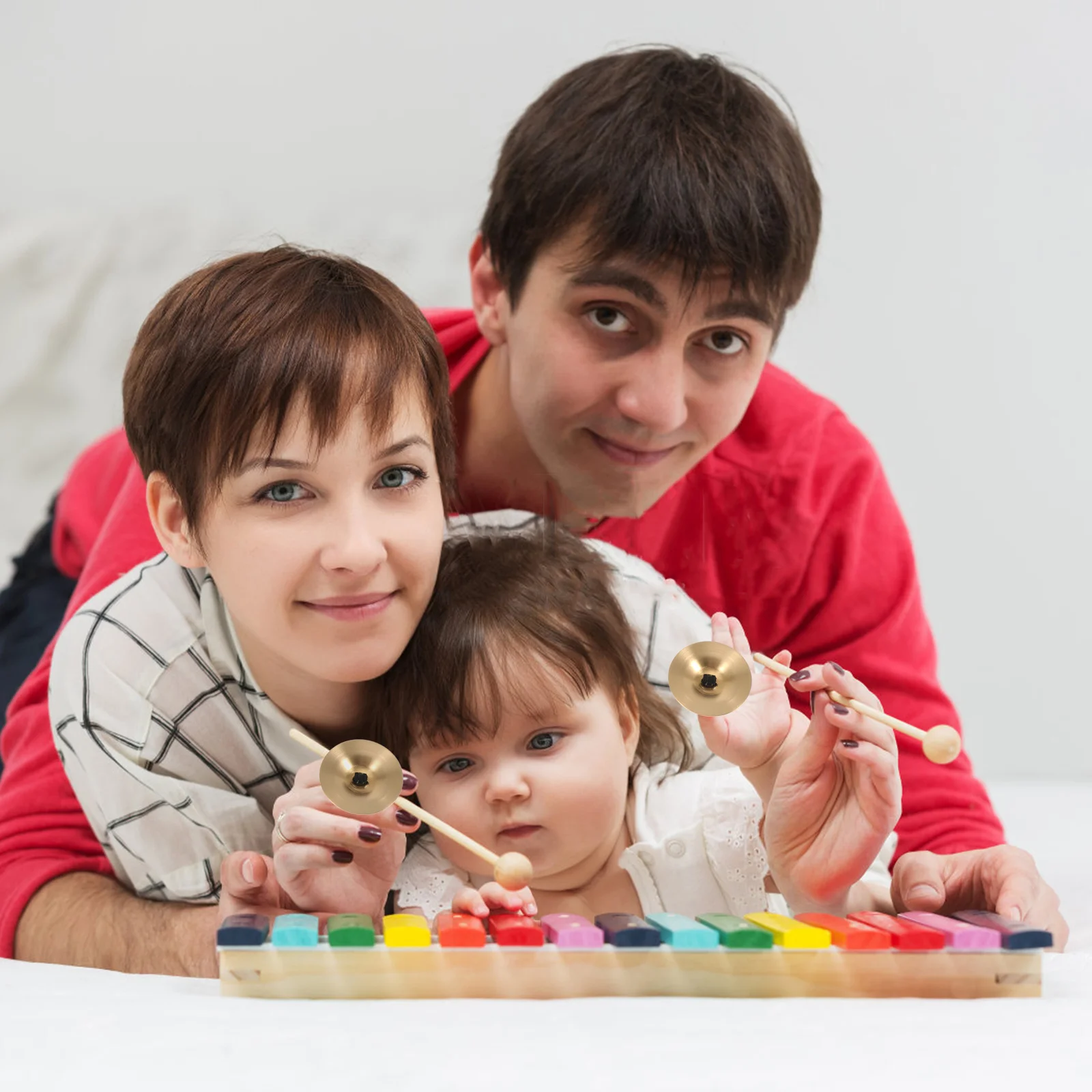 Orff-Cymbales de sport en cuivre pour enfant, lot de 10 pièces, fabrication de phtaldémies, doigt musical