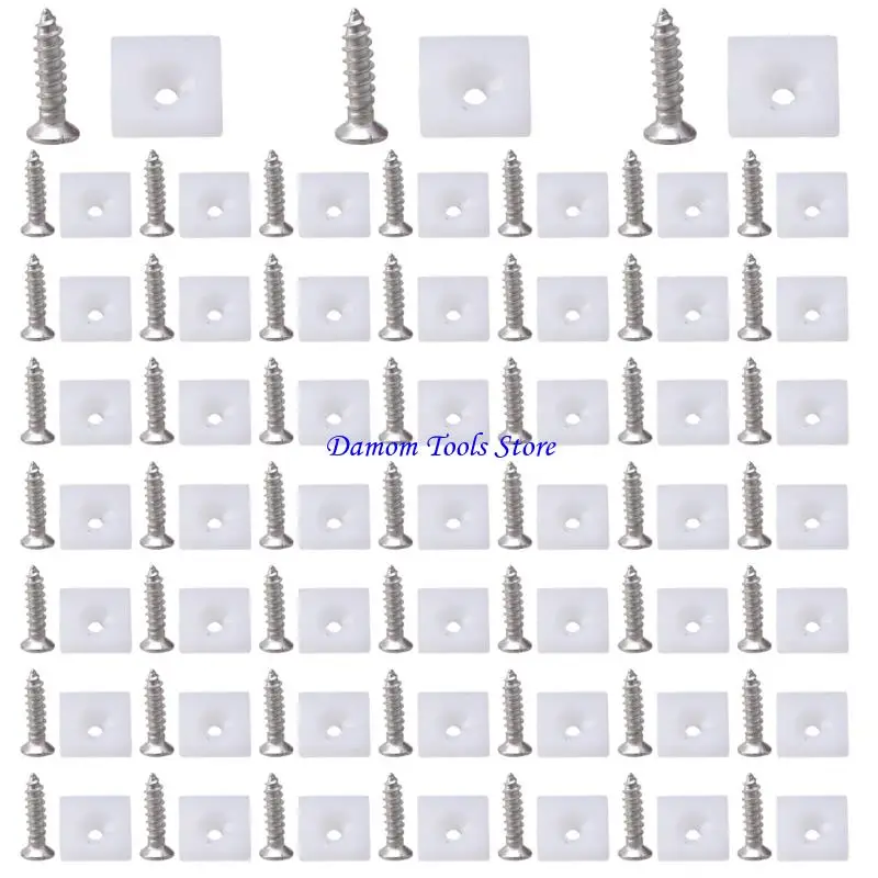 

57BE 100/150 шт. пластиковые соединители для задней стенки, клинья для выдвижных ящиков с винтами, фиксирующие ремонтные клинья