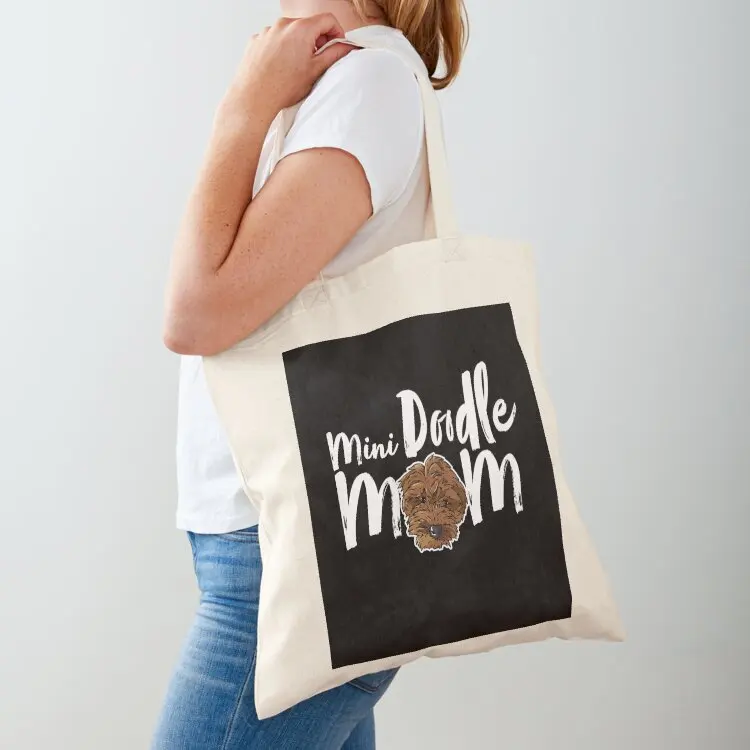 

Mini Doodle Mom Dog Cute Girly Dog Mama Goldendoodle Breed Tote Bag Fabric bag shoping bag large size bags