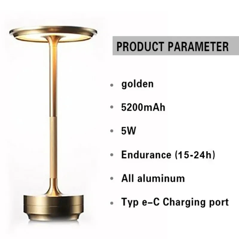 Lampe de Table LED Rechargeable, Créative, Tactile, pour Salle à Manger, Hôtel, Bar, Café, Décorative, pour Bureau