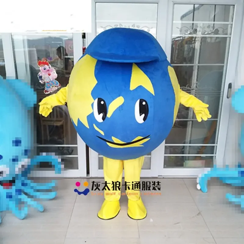 Globe Earth Mascot Costume Custom Fancy Costume Anime Cosplay Apparel theme fancy dress carnival costume