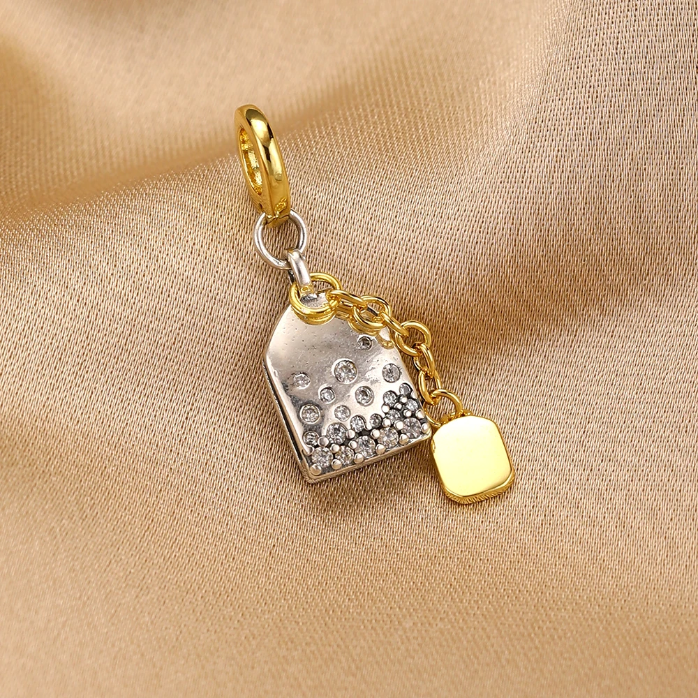 Butterfly Charm Apple Key Moon Castle 925 Silver Pendant Fit Original Plate Bracelet DIY Women's Jewelry Fashion Accessories view 6