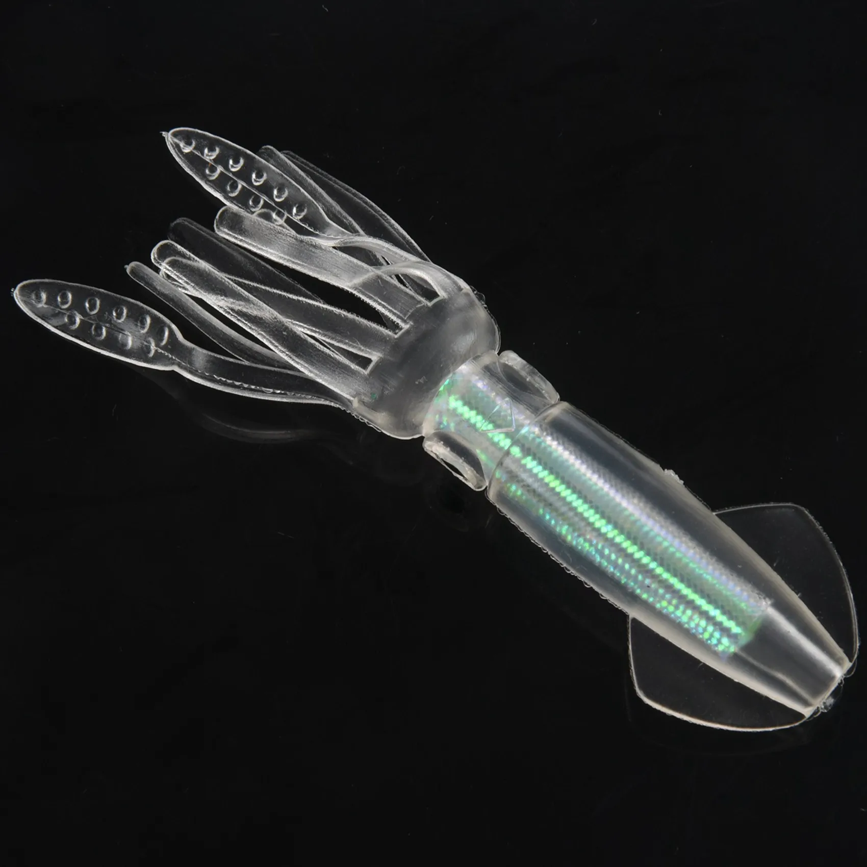 

AB31-10Pcs Glow Luminous Silicone Squid Lures Soft Squid Skirt Bait Artificial Lure For Saltwater Fishing