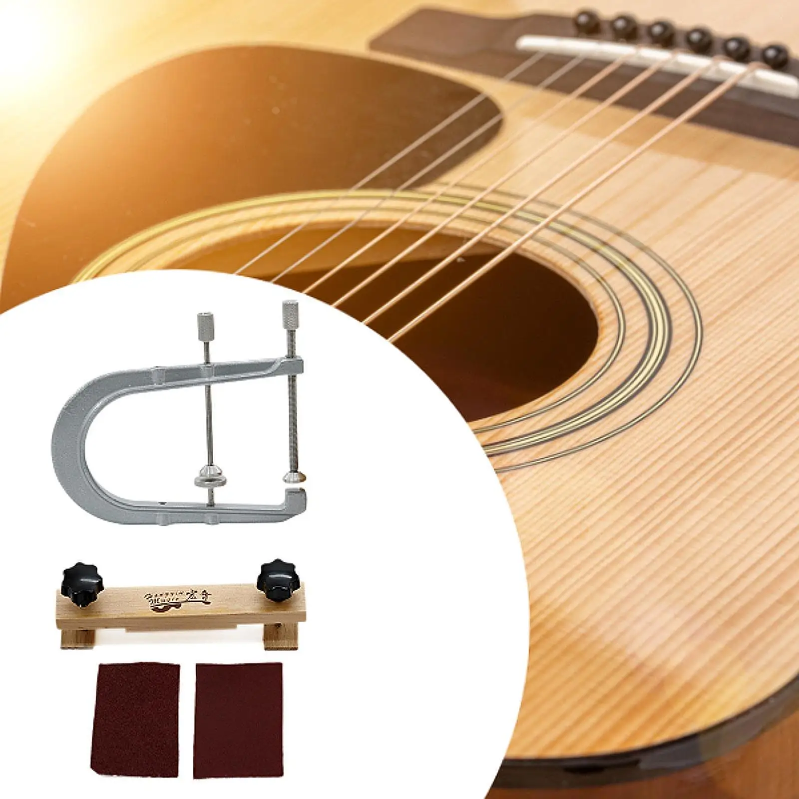 

Guitar Bridge Clamp Easy to Use Luthier Gadget for Acoustic Guitar Supplies